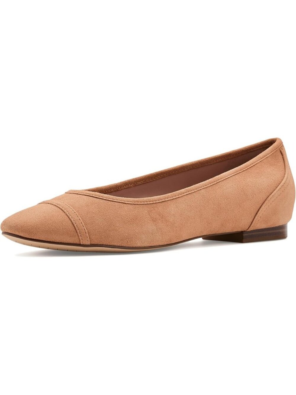 Cole Haan Women's Biscuit Suede Raquelle Demi Wedge Comfortable Ballet Flat